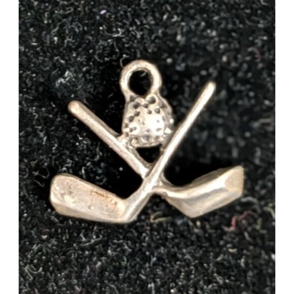 Miniature Silver Golf Clubs & Ball Charm Pendant - Picture 9 of 15